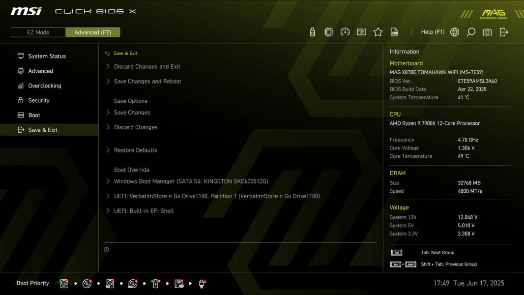 MSI MAG X870E TOMAHAWK WIFI-3